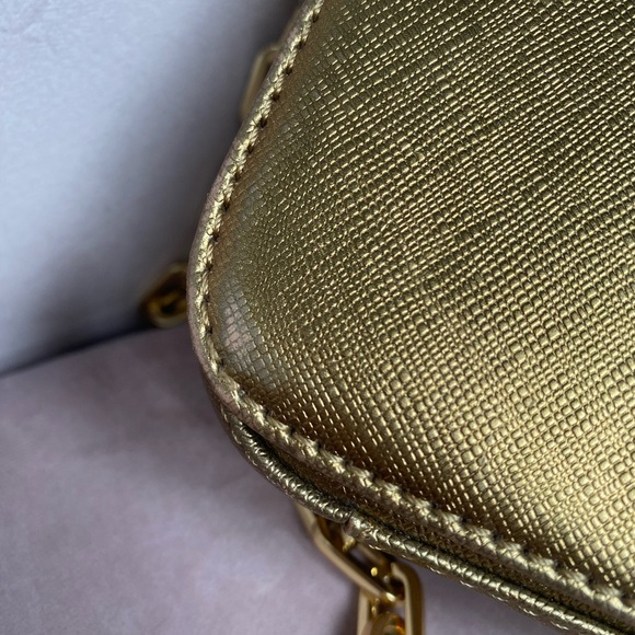 Tory Burch Saffiano Leather Gold Crossbody - Picture 8 of 14